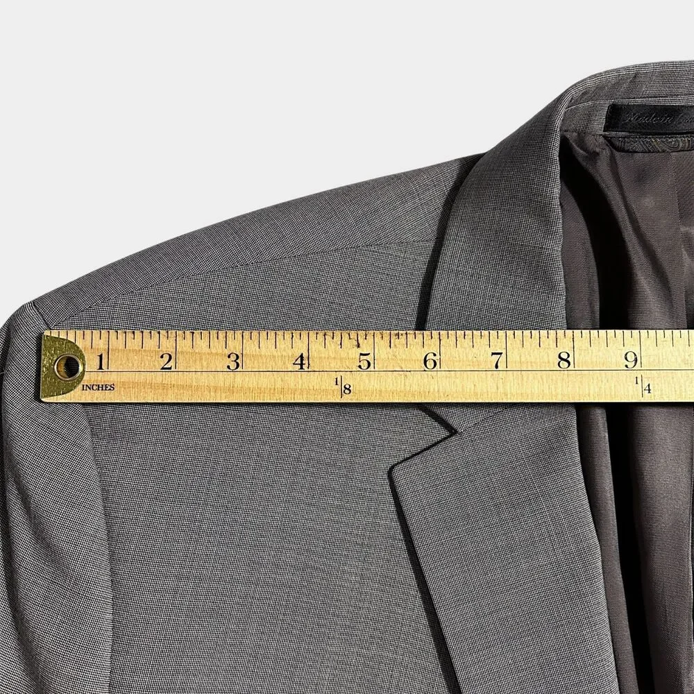 $ 395 RALPH LAUREN Mens Blazer Sport Coat Two Button Jacket 50R Gray Wool 1-Vent